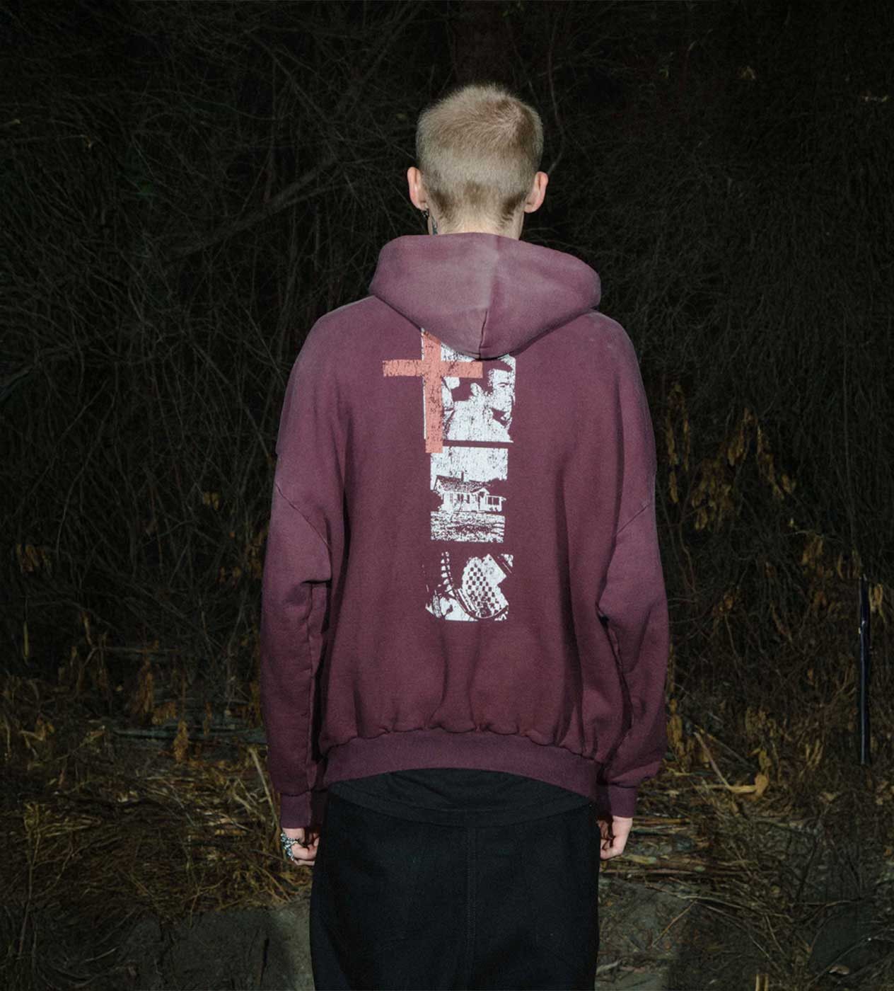 Other Pieces Inhumane Half Zip Sweatshirt Maroon Size US L / EU 52-54 / 3 - 5 Thumbnail