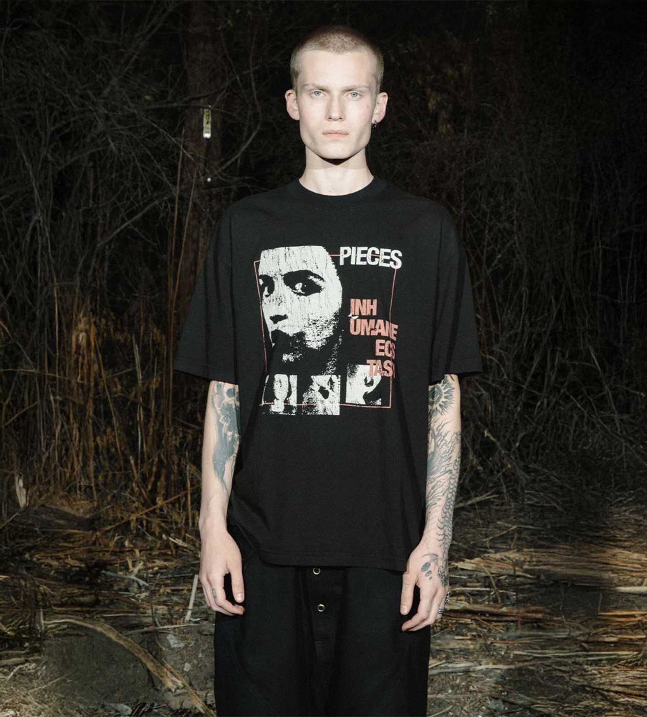 Other Pieces Inhumane Tee Vintage Black Size US XL / EU 56 / 4 - 4 Thumbnail