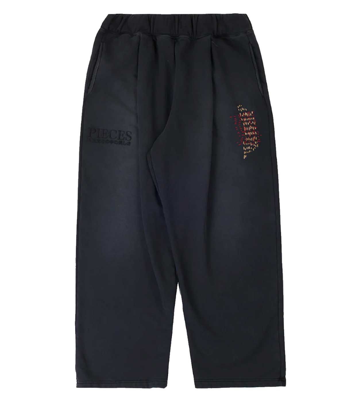 Other Pieces Repair Pleated Sweatpants Vintage Black Size US 32 / EU 48 - 2 Thumbnail