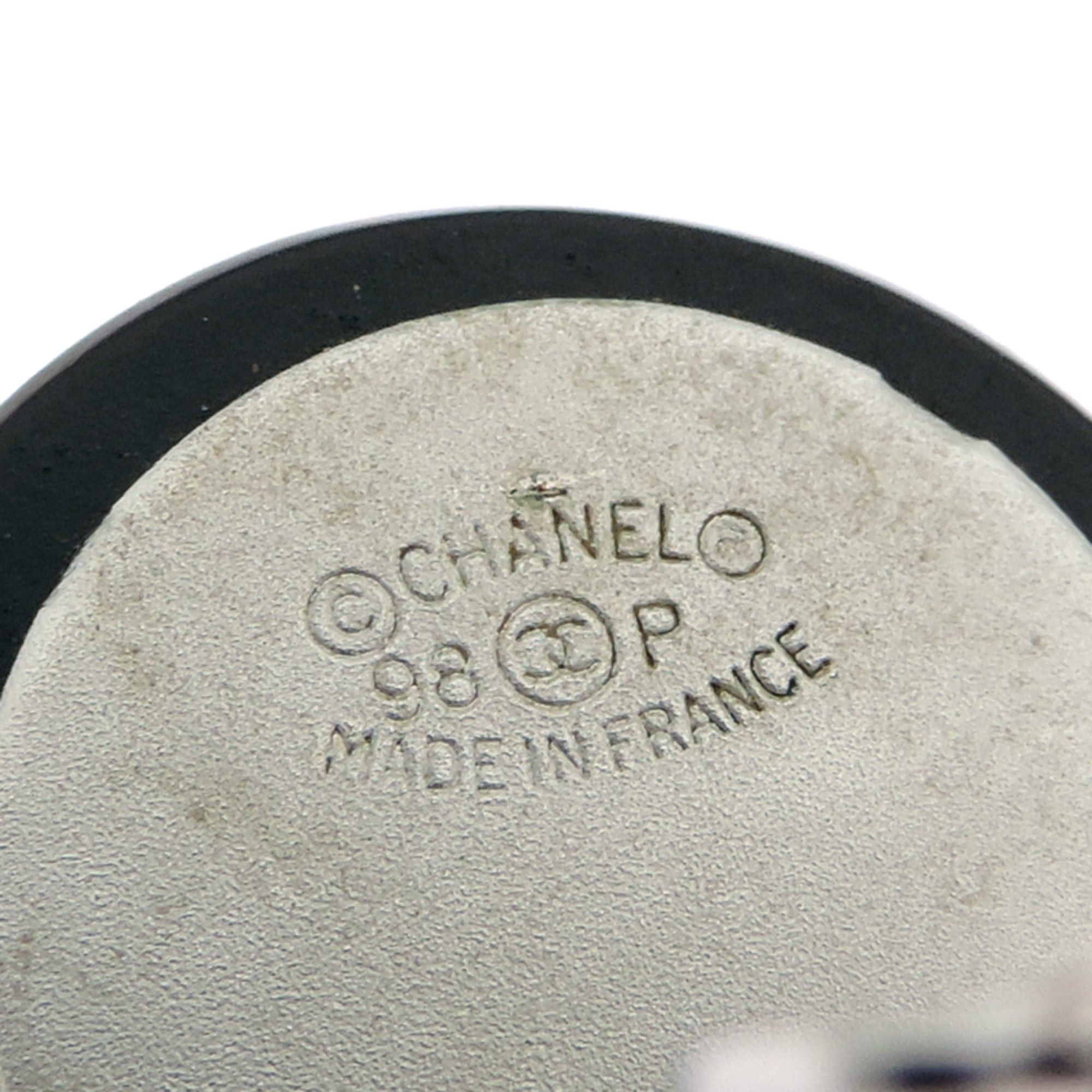 Chanel Chanel Coco Mark Earrings (No Elastic Backing) Women's Plastic Black Size ONE SIZE - 5 Thumbnail