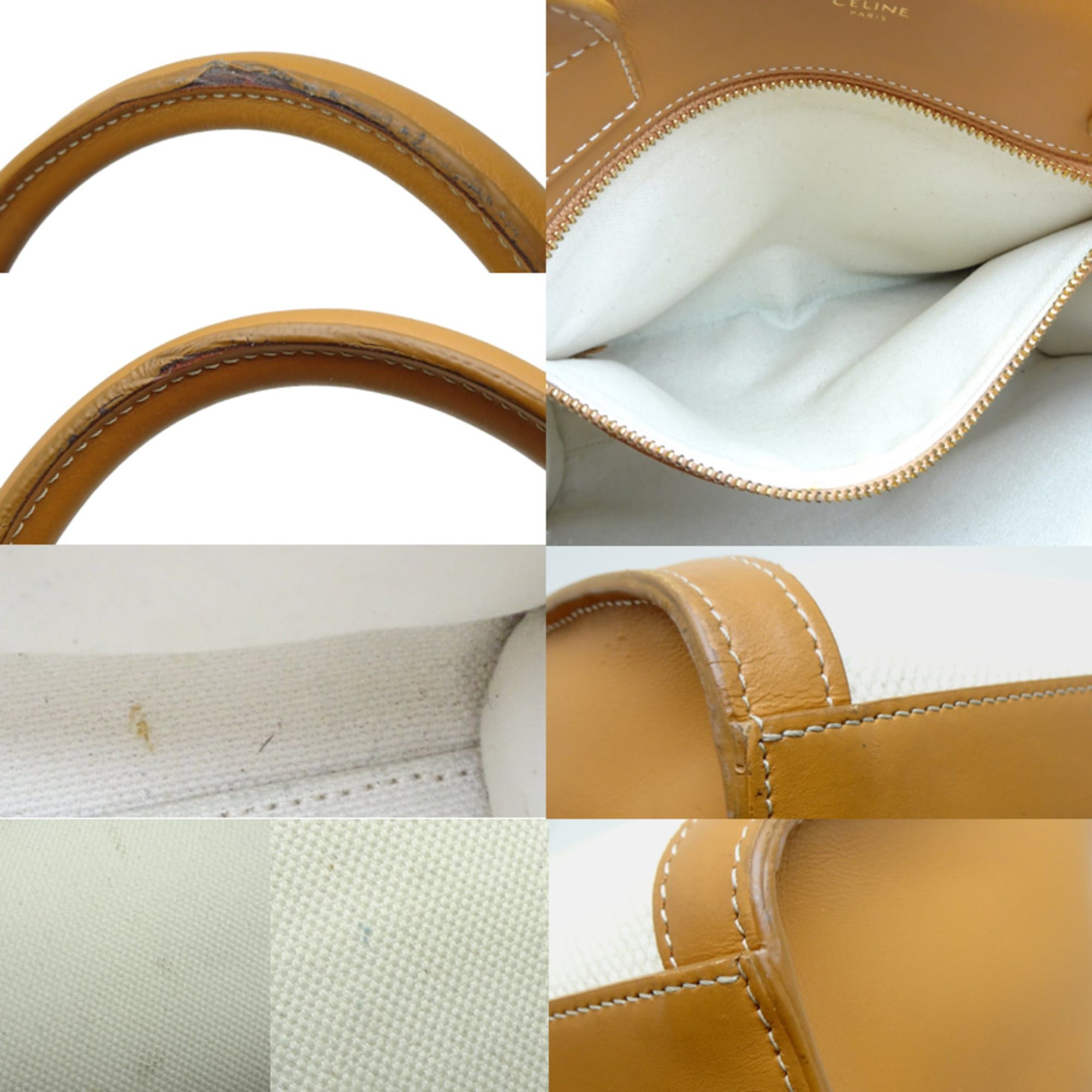 Celine Celine Vertical Cabas Small 2-Way Tote Bag, Women's/Men's, 192082, Coated Canvas, White Size ONE SIZE - 9 Thumbnail