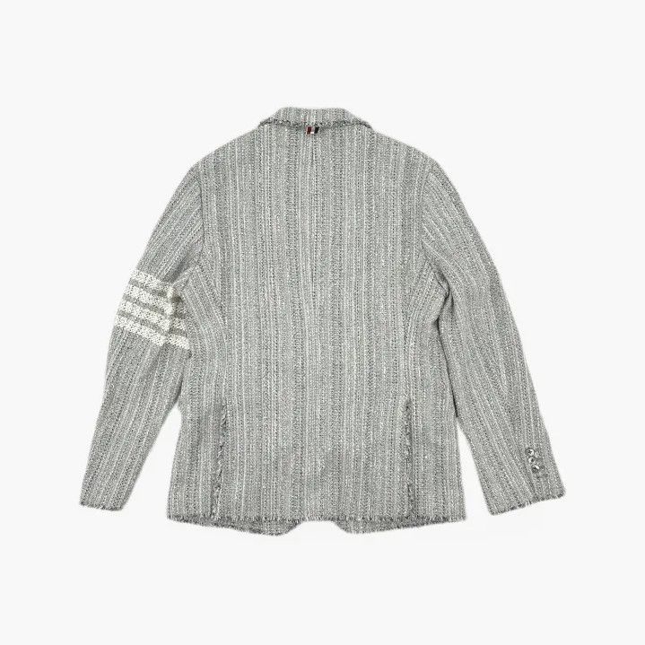 Thom Browne Thom Browne SS21 Striped Blazer in Light Gray Size US S / EU 44-46 / 1 - 3 Thumbnail