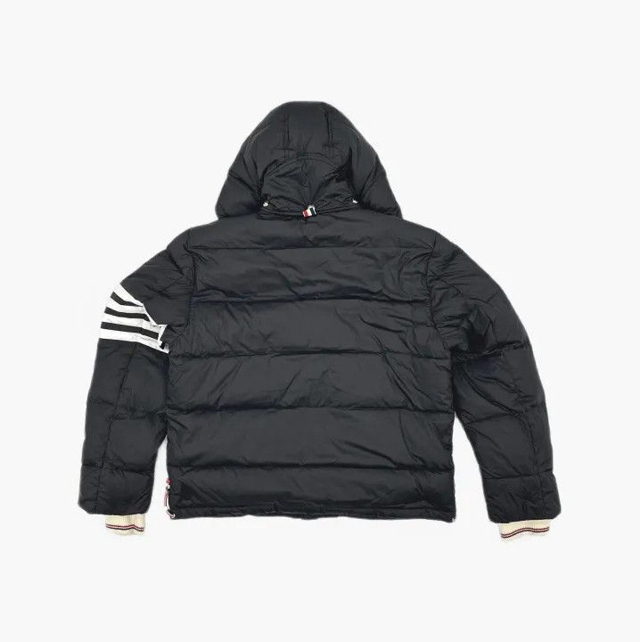 Thom Browne Thom Browne Black Nylon Flight Jacket for Men Size US L / EU 52-54 / 3 - 3 Thumbnail