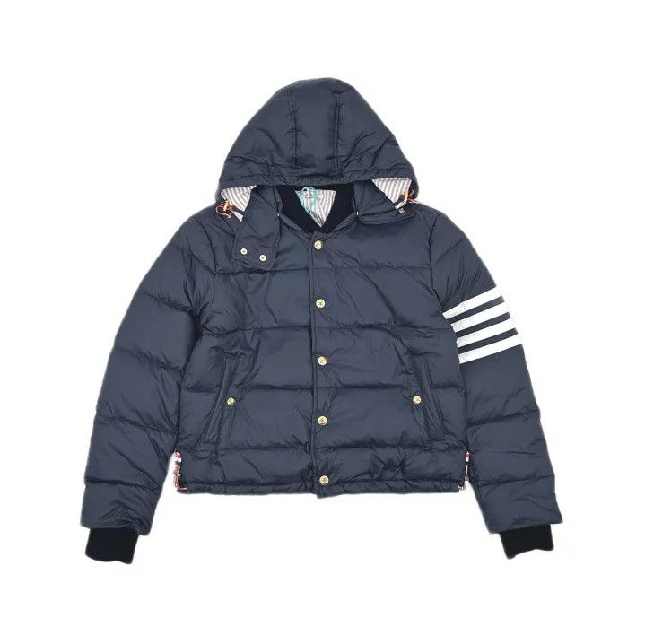 Thom Browne Thom Browne Striped Hooded Down Jacket for Men Size US S / EU 44-46 / 1 - 2 Thumbnail