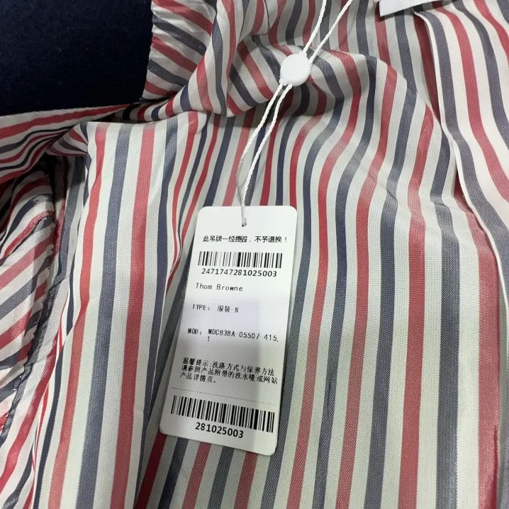 Thom Browne Thom Browne Navy Blue Double-Breasted Coat Size US S / EU 44-46 / 1 - 4 Thumbnail