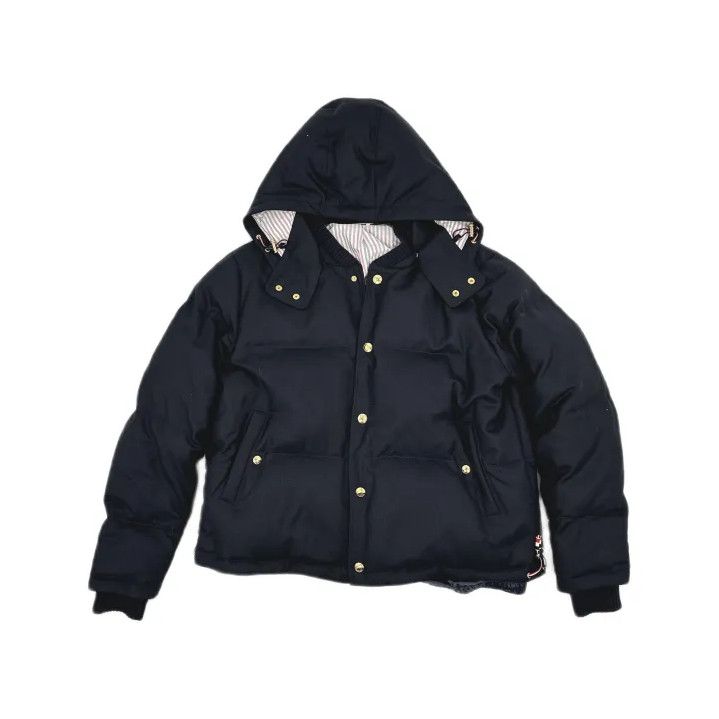 Thom Browne Thom Browne Navy Hooded Down Jacket Size US XXL / EU 58 / 5 - 2 Thumbnail