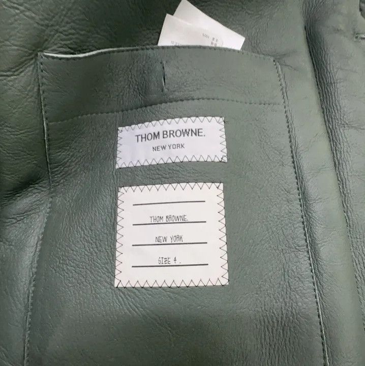Thom Browne Thom Browne Green Shearling Button-Up Jacket Size US S / EU 44-46 / 1 - 5 Thumbnail