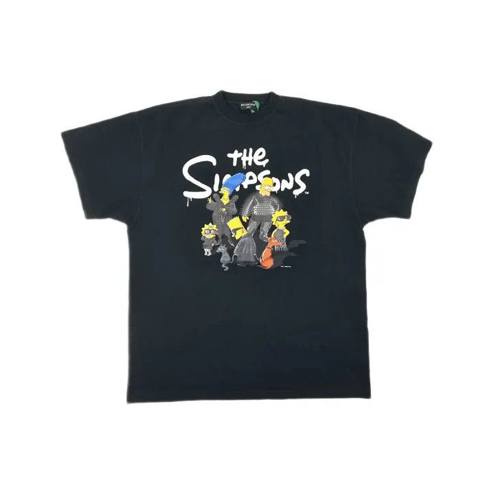 Balenciaga Balenciaga x THE SIMPSONS Black Graphic T-Shirt Size US L / EU 52-54 / 3 - 2 Thumbnail