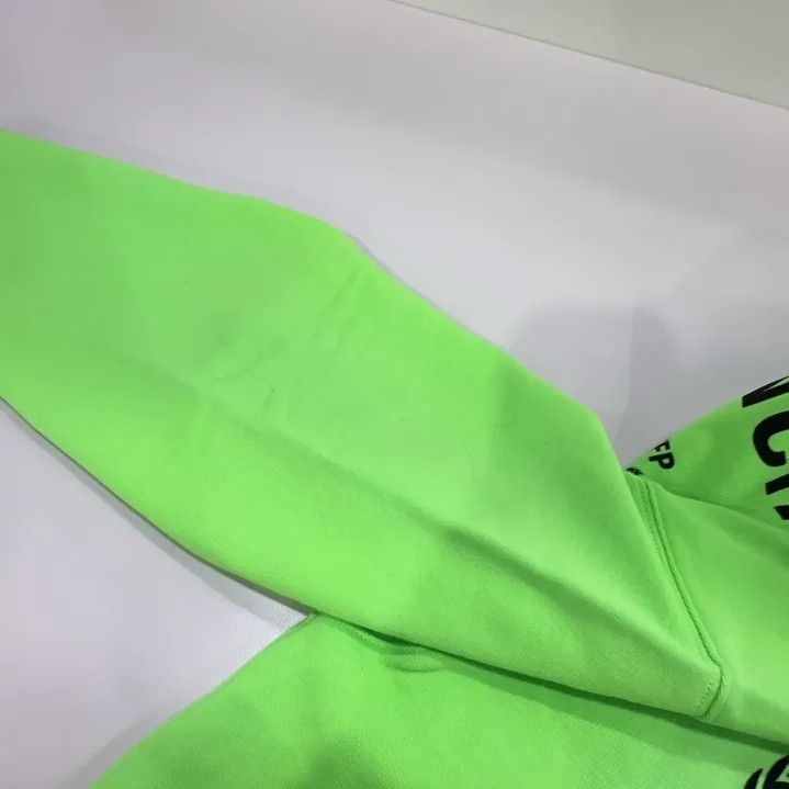 Balenciaga Balenciaga Logo Print Hooded Sweatshirt in Green Size US XS / EU 42 / 0 - 21 Thumbnail