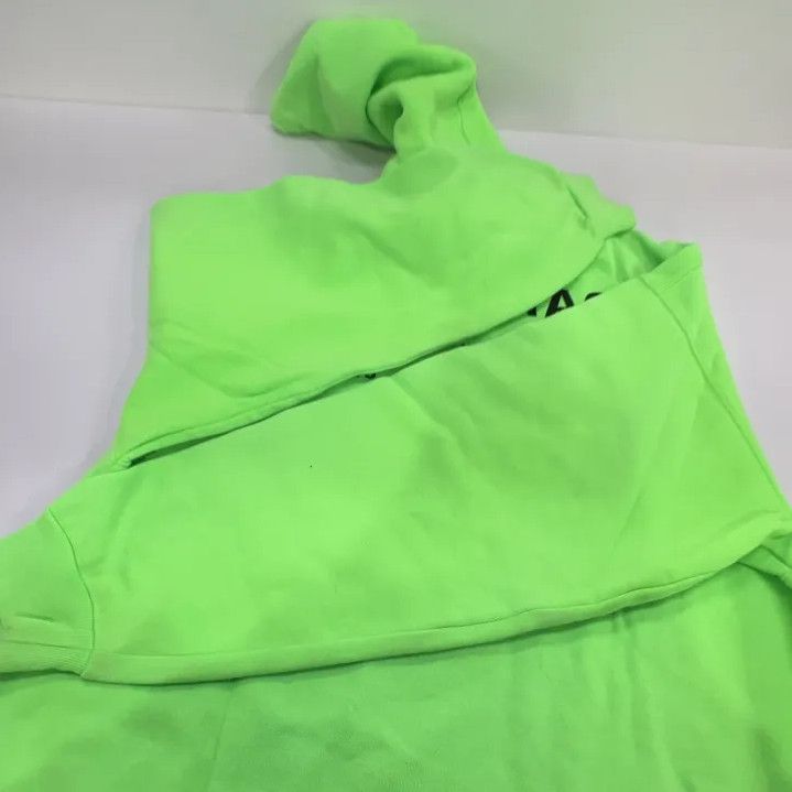 Balenciaga Balenciaga Logo Print Hooded Sweatshirt in Green Size US XS / EU 42 / 0 - 14 Thumbnail