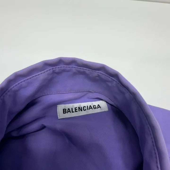 Balenciaga Balenciaga Casual Long Sleeve Shirt in Purple Size US S / EU 44-46 / 1 - 4 Thumbnail