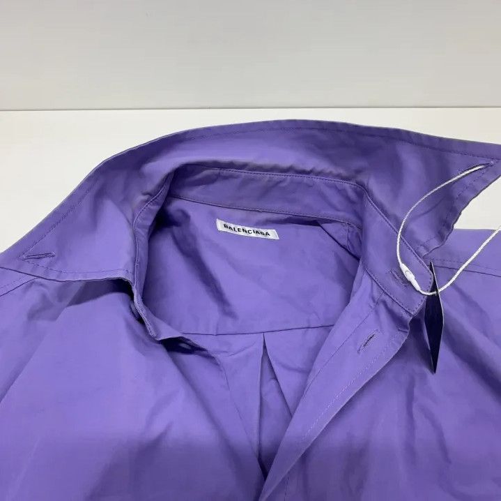 Balenciaga Balenciaga Casual Long Sleeve Shirt in Purple Size US S / EU 44-46 / 1 - 6 Thumbnail