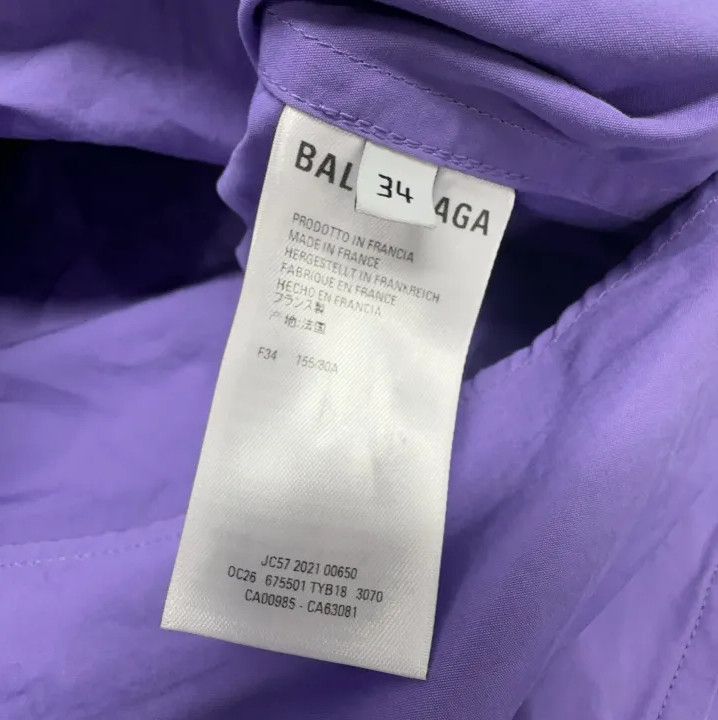 Balenciaga Balenciaga Casual Long Sleeve Shirt in Purple Size US S / EU 44-46 / 1 - 5 Thumbnail