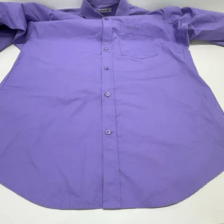 Balenciaga Balenciaga Casual Long Sleeve Shirt in Purple Size US S / EU 44-46 / 1 - 8 Thumbnail