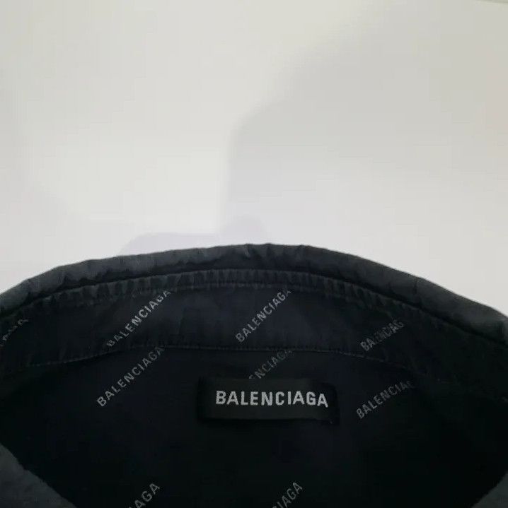 Balenciaga Balenciaga Black Logo Print Casual Long Sleeve Shirt Size US M / EU 48-50 / 2 - 6 Thumbnail