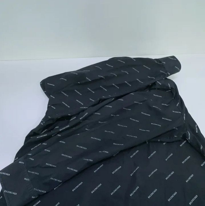 Balenciaga Balenciaga Black Logo Print Casual Long Sleeve Shirt Size US M / EU 48-50 / 2 - 13 Thumbnail