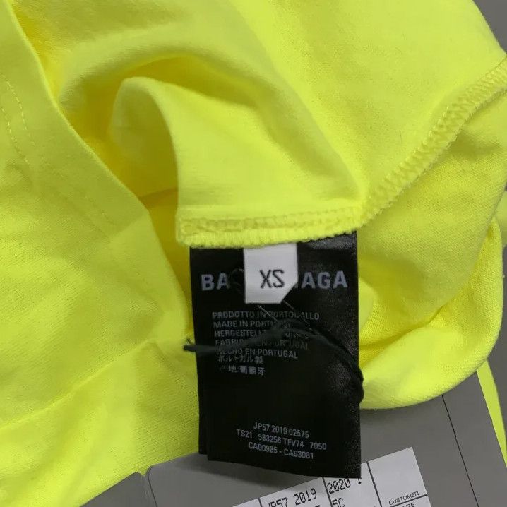 Balenciaga Balenciaga Classic Logo Print T-Shirt in Fluorescent Green Size US XS / EU 42 / 0 - 4 Thumbnail