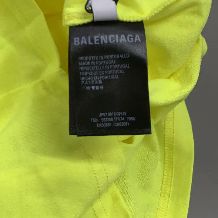 Balenciaga Balenciaga Classic Logo Print T-Shirt in Fluorescent Green Size US XS / EU 42 / 0 - 5 Thumbnail