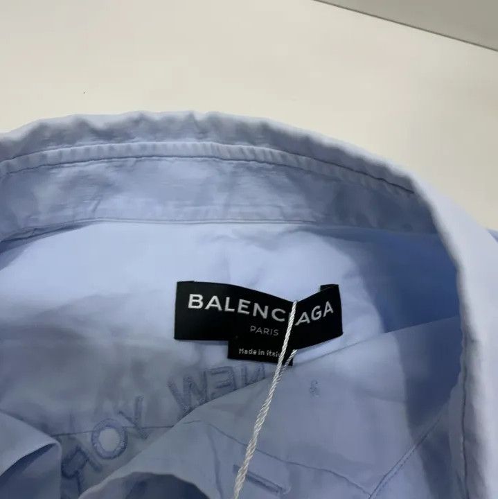 Balenciaga Balenciaga Casual Long Sleeve Shirt in Blue Size US M / EU 48-50 / 2 - 6 Thumbnail