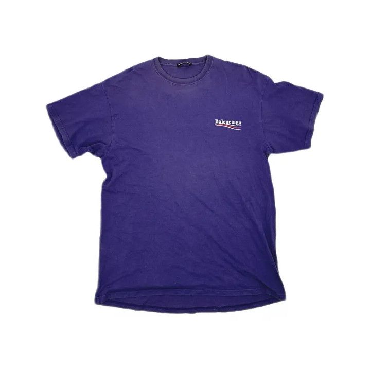 Balenciaga Balenciaga Political Campaign Blue T-Shirt Size US S / EU 44-46 / 1 - 2 Thumbnail