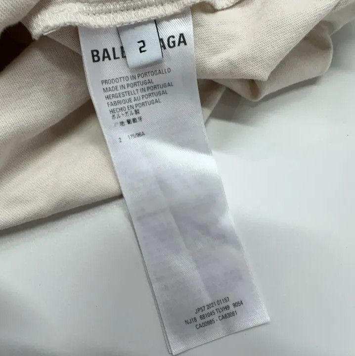 Balenciaga Balenciaga Men's White Crew Neck T-Shirt Size US M / EU 48-50 / 2 - 6 Thumbnail