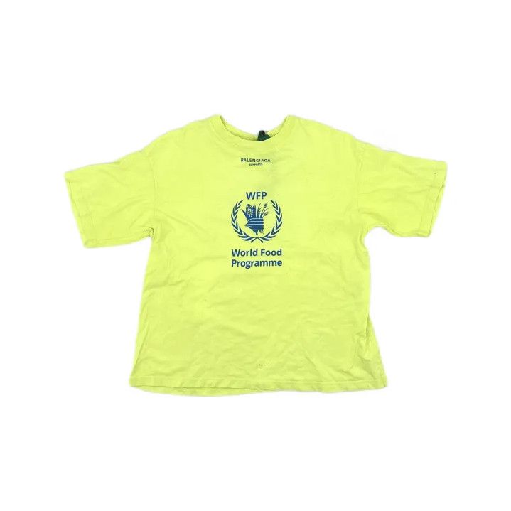 Balenciaga Balenciaga WFP Charity Neon Short Sleeve T-Shirt Size US M / EU 48-50 / 2 - 2 Thumbnail