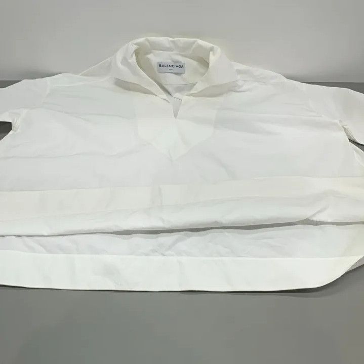 Balenciaga Balenciaga Minimalist White Short Sleeve Shirt Size US S / EU 44-46 / 1 - 9 Thumbnail