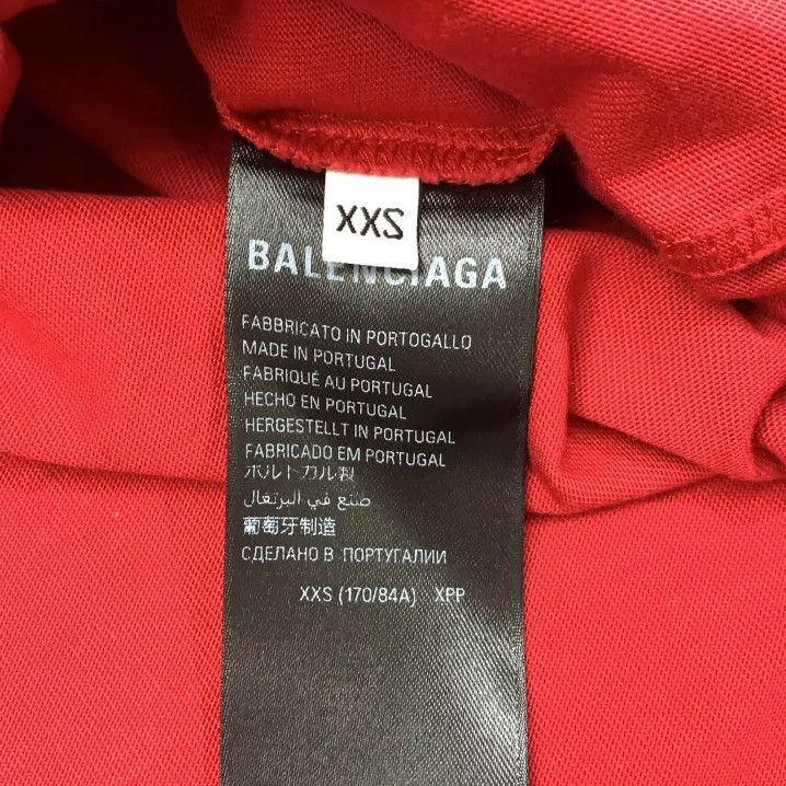Balenciaga Balenciaga Red Graphic Short Sleeve T-Shirt Size US XXS / EU 40 - 3 Thumbnail