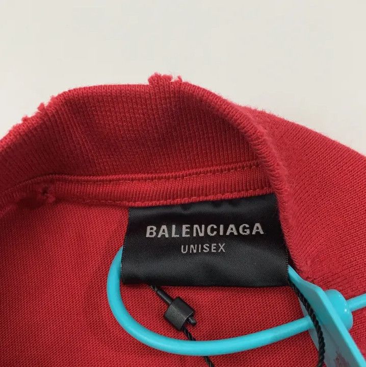 Balenciaga Balenciaga Red Graphic Short Sleeve T-Shirt Size US XXS / EU 40 - 2 Thumbnail