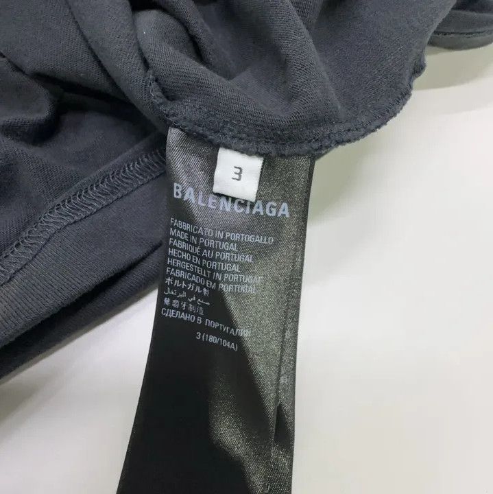 Balenciaga Balenciaga Gray Cotton Short Sleeve T-Shirt Size US L / EU 52-54 / 3 - 4 Thumbnail