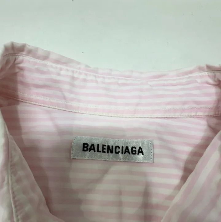Balenciaga Balenciaga Striped Pink Button-Up Shirt Size US S / EU 44-46 / 1 - 4 Thumbnail