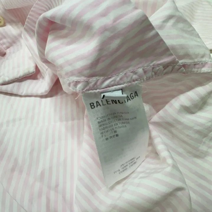 Balenciaga Balenciaga Striped Pink Button-Up Shirt Size US S / EU 44-46 / 1 - 5 Thumbnail