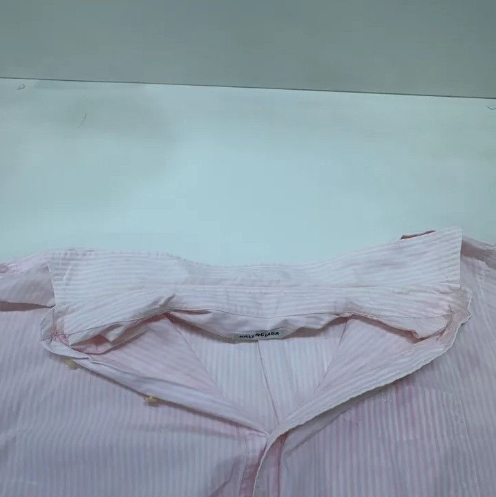 Balenciaga Balenciaga Striped Pink Button-Up Shirt Size US S / EU 44-46 / 1 - 8 Thumbnail