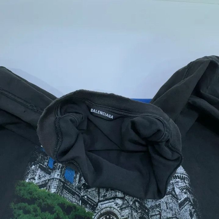 Balenciaga Balenciaga SS21 Oversized Black Graphic T-Shirt Size US L / EU 52-54 / 3 - 6 Thumbnail