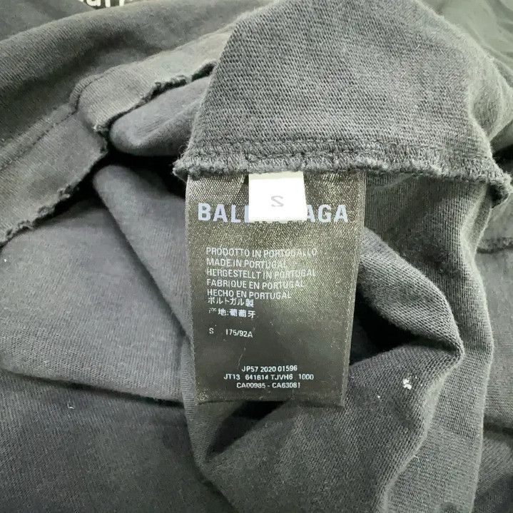 Balenciaga Balenciaga SS21 Oversized Black Graphic T-Shirt Size US L / EU 52-54 / 3 - 4 Thumbnail