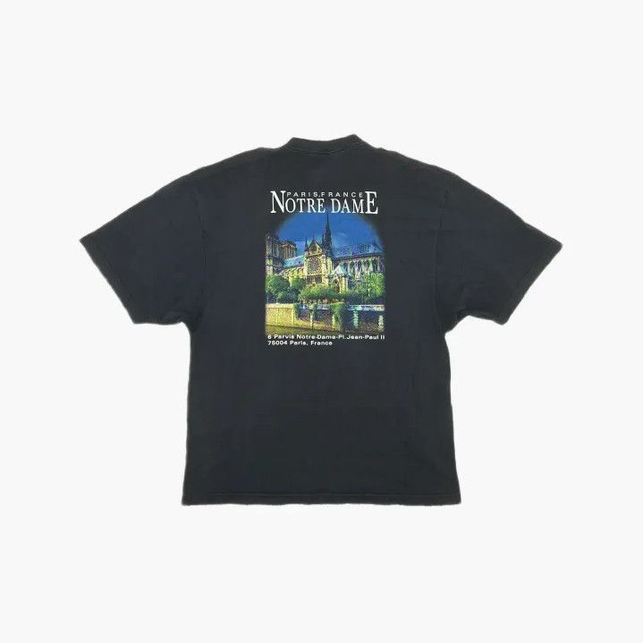 Balenciaga Balenciaga SS21 Oversized Black Graphic T-Shirt Size US L / EU 52-54 / 3 - 3 Thumbnail