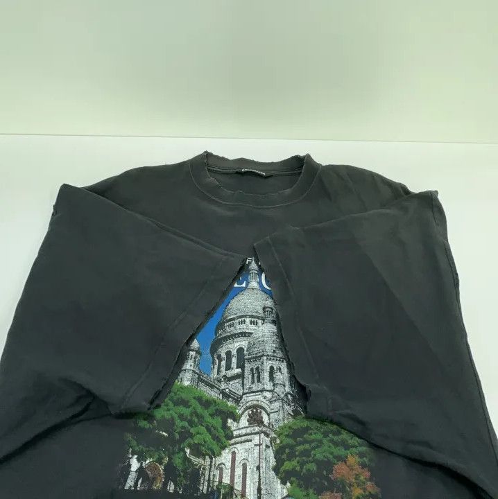 Balenciaga Balenciaga SS21 Oversized Black Graphic T-Shirt Size US L / EU 52-54 / 3 - 7 Thumbnail