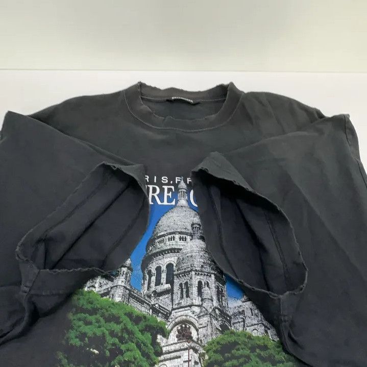 Balenciaga Balenciaga SS21 Oversized Black Graphic T-Shirt Size US L / EU 52-54 / 3 - 8 Thumbnail