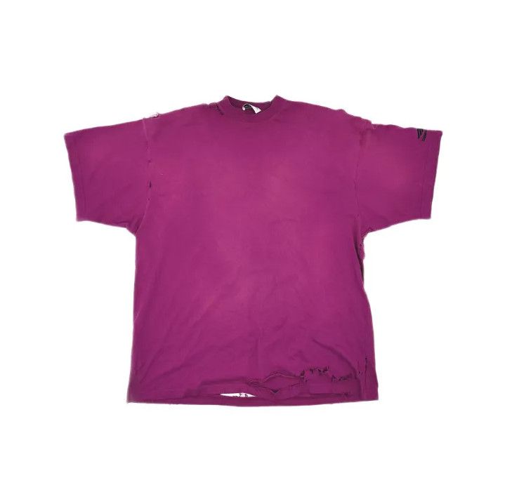 Balenciaga Balenciaga Repaired Logo Distressed T-Shirt Size US M / EU 48-50 / 2 - 2 Thumbnail