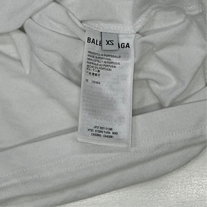 Balenciaga Balenciaga White Logo Print Short Sleeve T-Shirt Size US XS / EU 42 / 0 - 3 Thumbnail