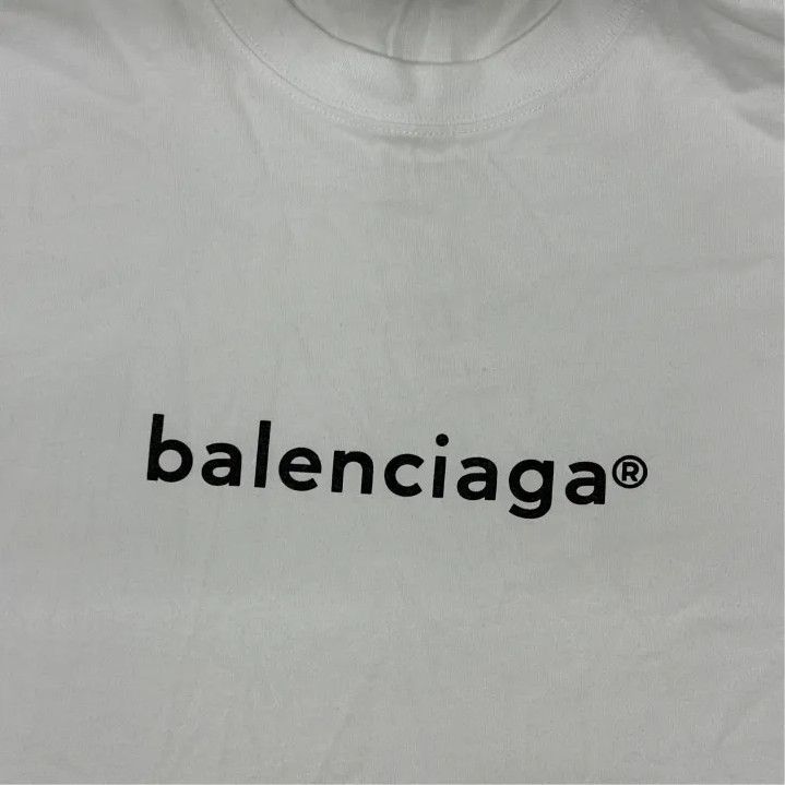 Balenciaga Balenciaga White Logo Print Short Sleeve T-Shirt Size US XS / EU 42 / 0 - 7 Thumbnail