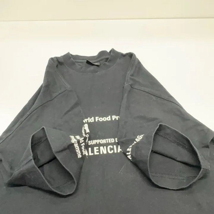 Balenciaga Balenciaga x WFP Black Logo T-Shirt Size US XXS / EU 40 - 10 Thumbnail