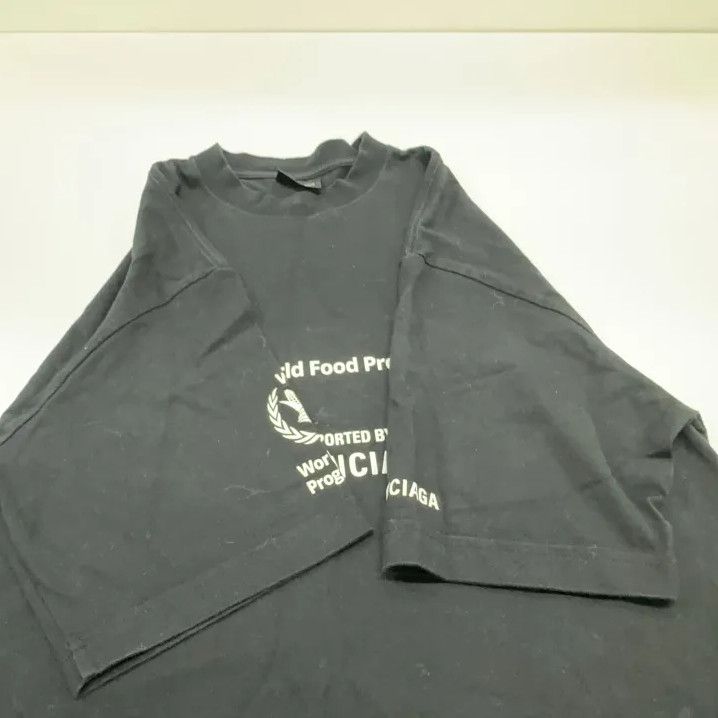 Balenciaga Balenciaga x WFP Black Logo T-Shirt Size US XXS / EU 40 - 9 Thumbnail