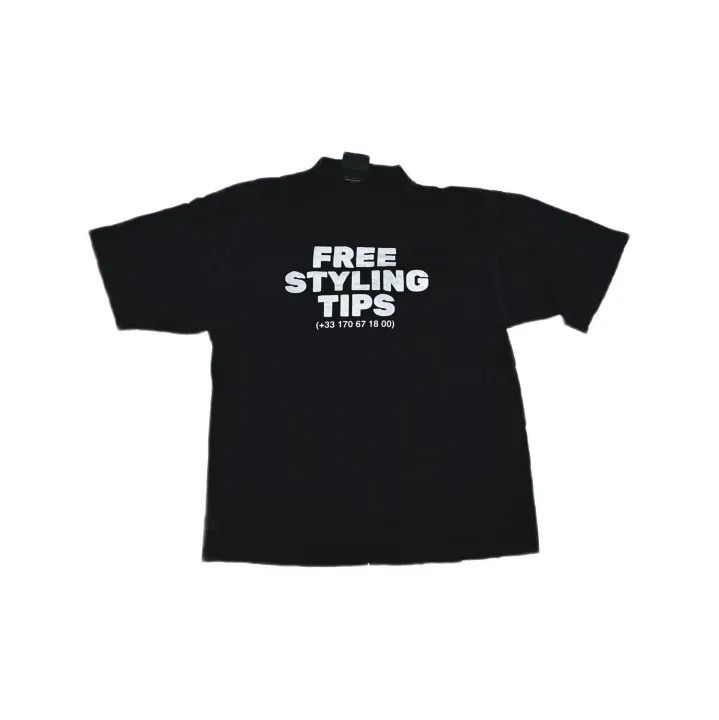 Balenciaga Balenciaga Black Graphic Short Sleeve T-Shirt Size US M / EU 48-50 / 2 - 2 Thumbnail