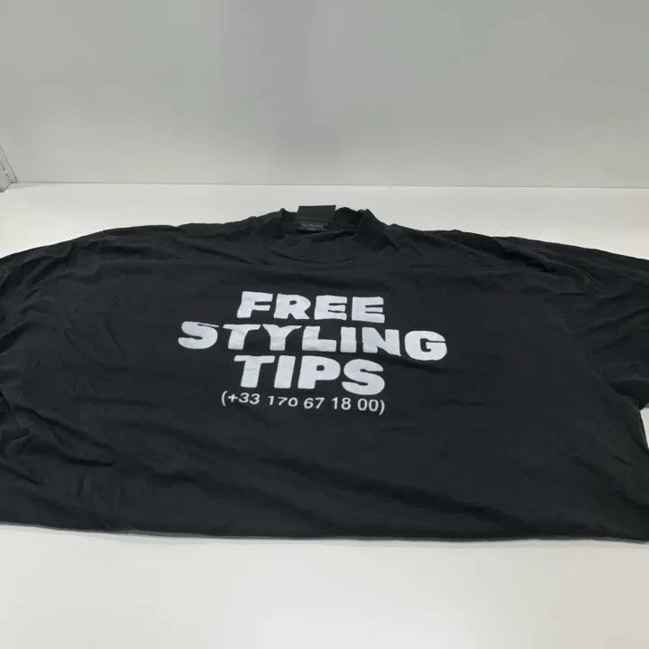 Balenciaga Balenciaga Black Graphic Short Sleeve T-Shirt Size US M / EU 48-50 / 2 - 8 Thumbnail
