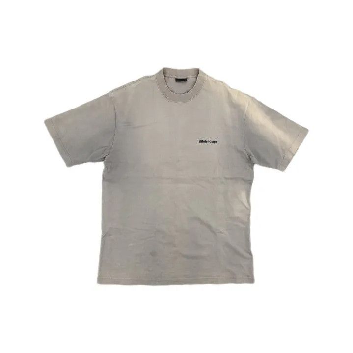 Balenciaga Balenciaga Gray Crew Neck T-Shirt for Men Size US M / EU 48-50 / 2 - 2 Thumbnail