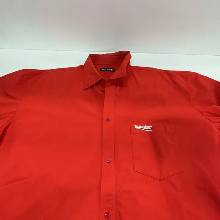 Balenciaga Balenciaga Red Long Sleeve Shirt for Men Size US M / EU 48-50 / 2 - 5 Thumbnail