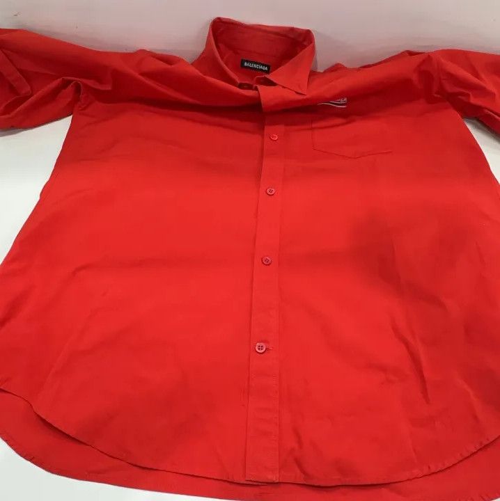 Balenciaga Balenciaga Red Long Sleeve Shirt for Men Size US M / EU 48-50 / 2 - 7 Thumbnail