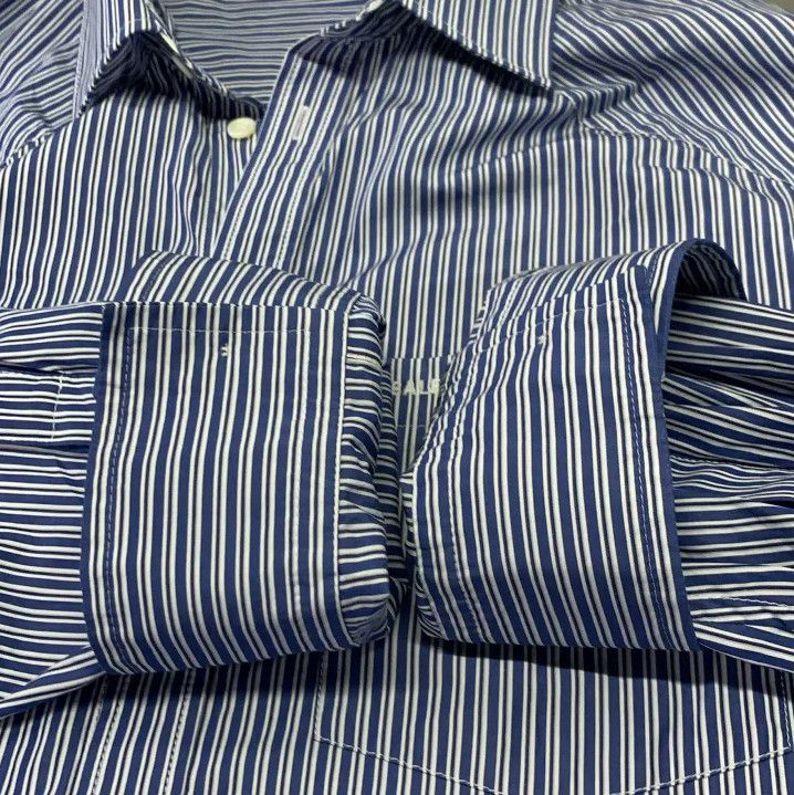 Balenciaga Balenciaga Striped Blue Long Sleeve Shirt Size US S / EU 44-46 / 1 - 8 Thumbnail
