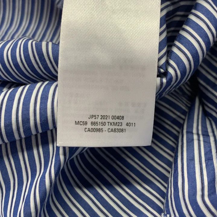 Balenciaga Balenciaga Striped Blue Long Sleeve Shirt Size US S / EU 44-46 / 1 - 5 Thumbnail